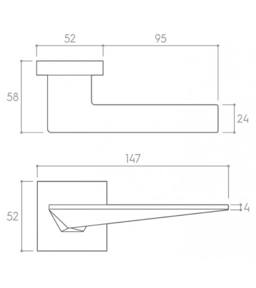 Black Blade door handle design handle