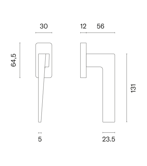 Anthracite EDA window handle designer handle