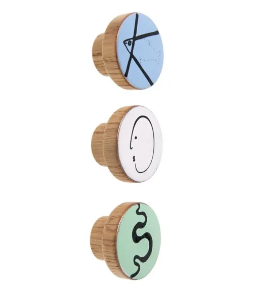 Enamelled Alphabet furniture knob