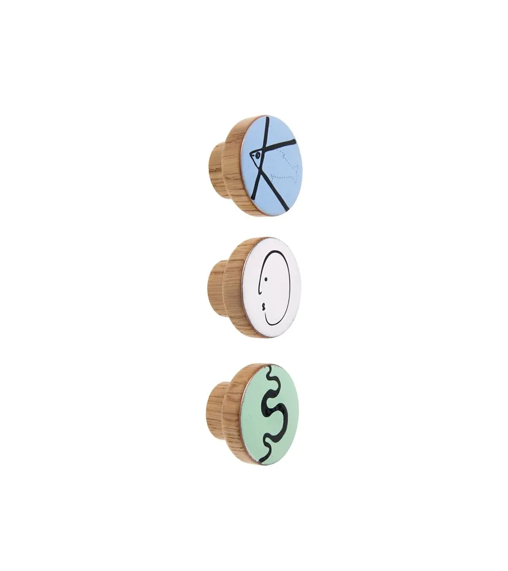 Enamelled Alphabet furniture knob
