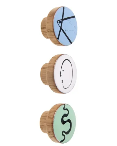 Enamelled Alphabet furniture knob