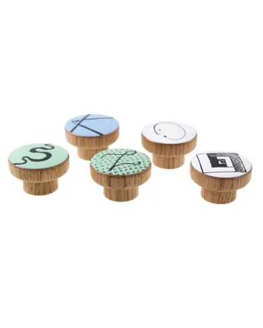 Enamelled Alphabet furniture knob