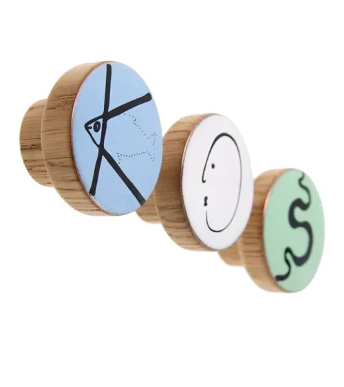 Enamelled Alphabet furniture knob