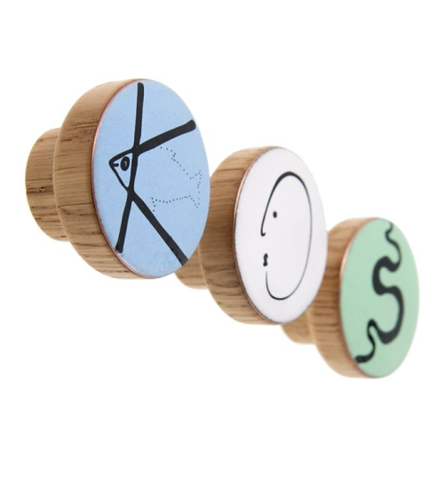 Enamelled Alphabet furniture knob