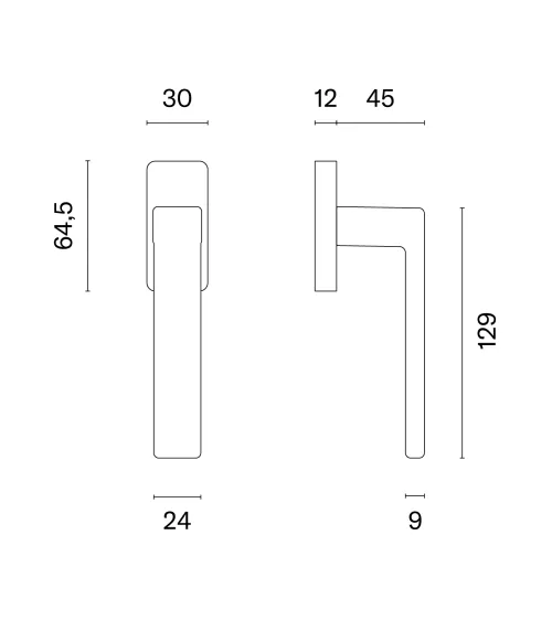 Anthracite window handle MIIA design handle