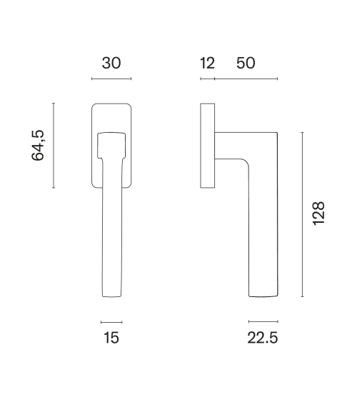 Satin nickel OGA window handle designer handle