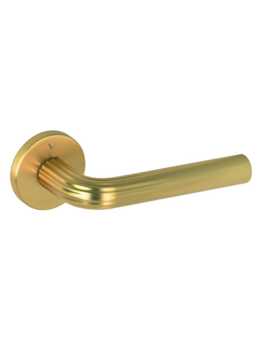 Satin brass Frella door handle designer handle