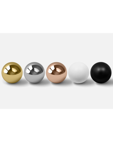 ODETE furniture knob design handle front view aligned on a white surface