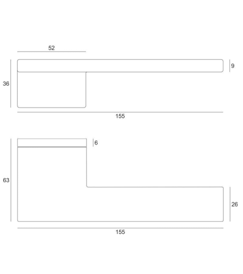 Vento black door handle design handle