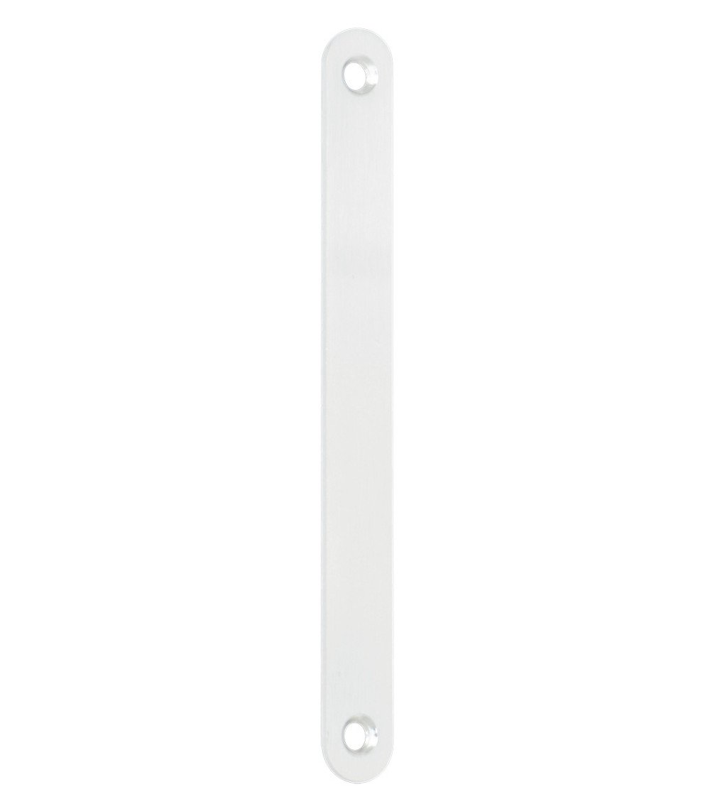 Sliding door plate in matt white colour