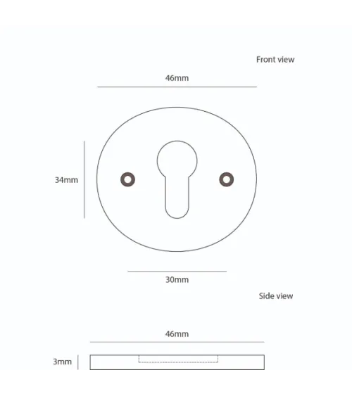 CDF door rosette with key PZ-326 - design hardware