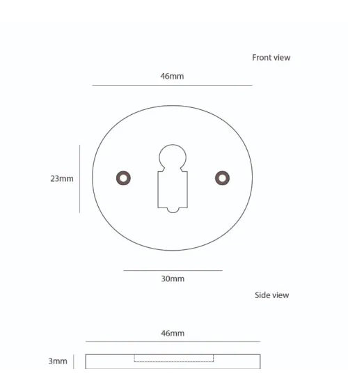 CDF door rose with key OB-326 - designer ironmongery