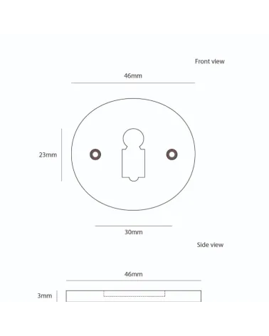 Door rose CDF key OB-326 robust and elegant – MillaHandles