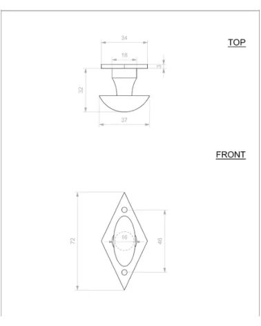 CDF door rosette WC key E1100
