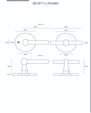 Rust vertical iron door handle BECDF