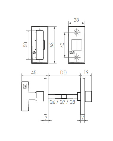 Door rose WC-PBTC 1