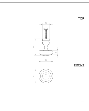 Modern furniture knob BT304 - MillaPoignées