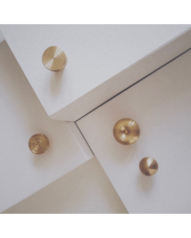 Brass furniture knob 01 design handle featured on a staircase