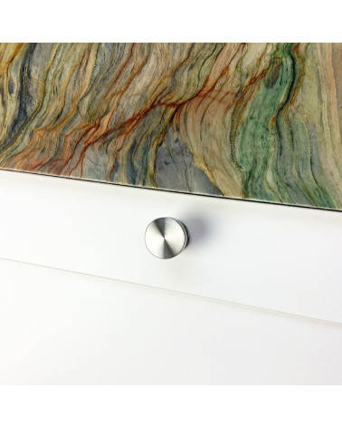 Stainless steel furniture knob model 01 design handle front view slightly angled
