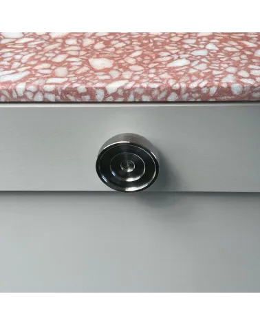 Stainless steel furniture knob model 02 design handle top view mounted on furniture