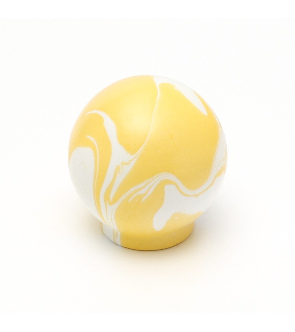Yellow Beech wood furniture knob - designer handle