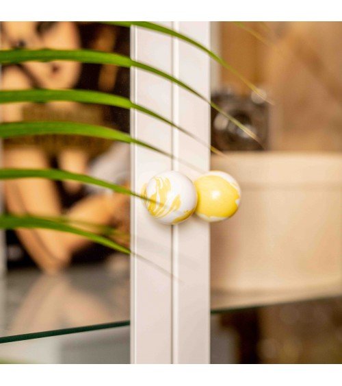 Yellow Beech wood furniture knob - designer handle
