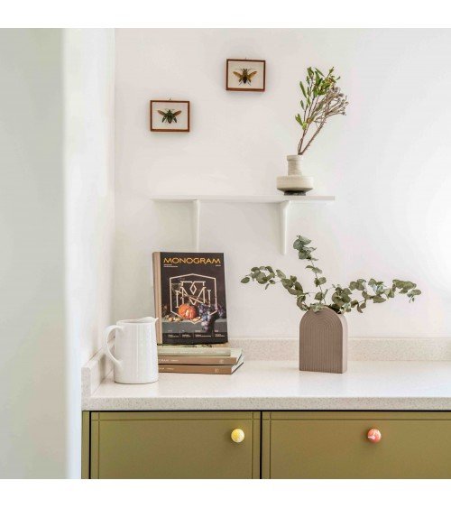 Yellow Beech wood furniture knob - designer handle