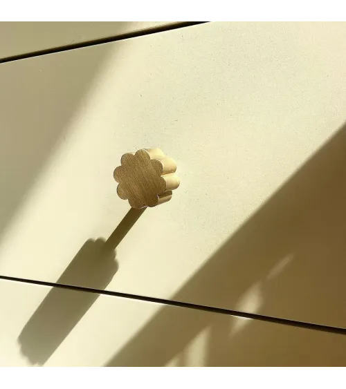 Brass Flower 08 furniture knob designer handle
