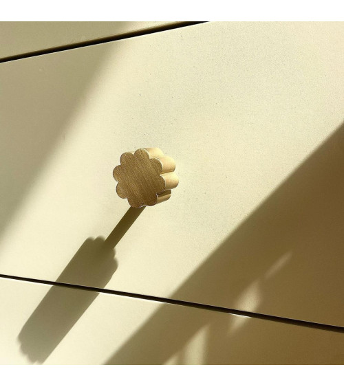 Brass Flower 08 furniture knob designer handle