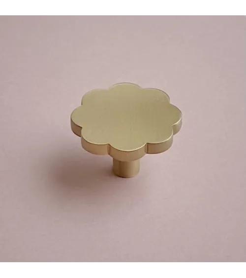 Brass Flower 08 furniture knob designer handle