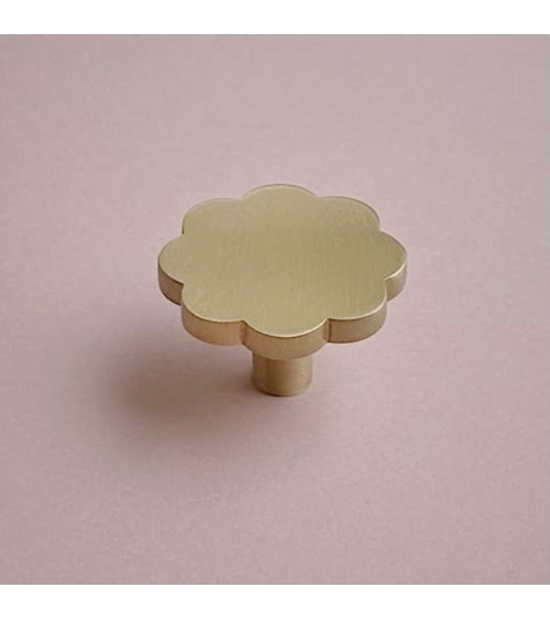 Brass Flower 08 furniture knob designer handle