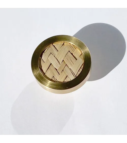 Brass and Marine Botanical Furniture Knob designer handle