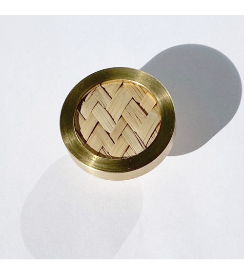 Brass and Marine Botanical Furniture Knob designer handle