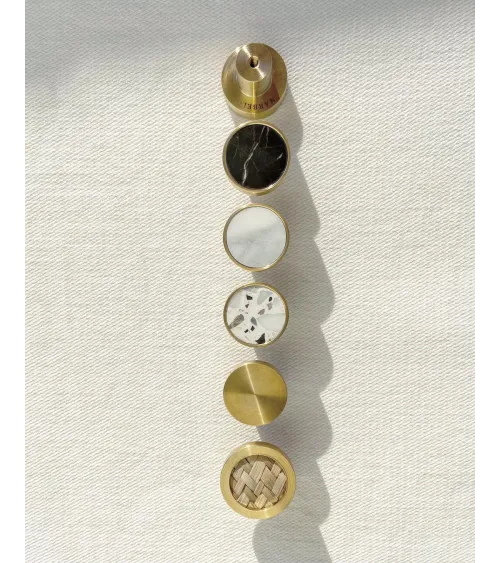 Brass and Marine Botanical Furniture Knob designer handle