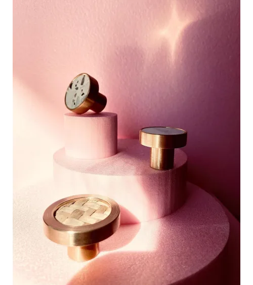 Brass and Marine Botanical Furniture Knob designer handle