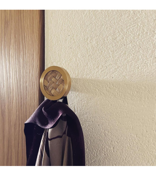Brass and Marine Botanical Furniture Knob designer handle