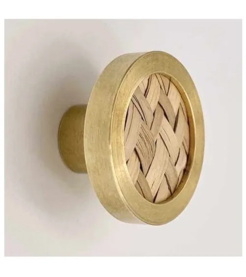 Brass and Marine Botanical Furniture Knob designer handle
