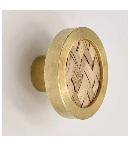 Brass and Marine Botanical Furniture Knob designer handle