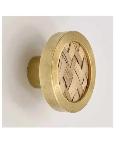 Brass and marine herbarium furniture knob designer handle side view