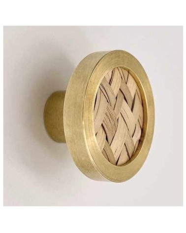 Brass and marine herbarium furniture knob designer handle side view