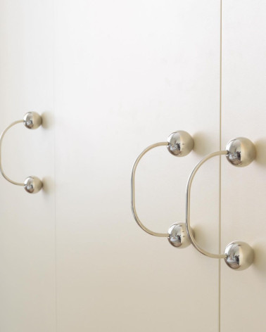 Brass furniture handle 10 designer handle installed horizontally on furniture
