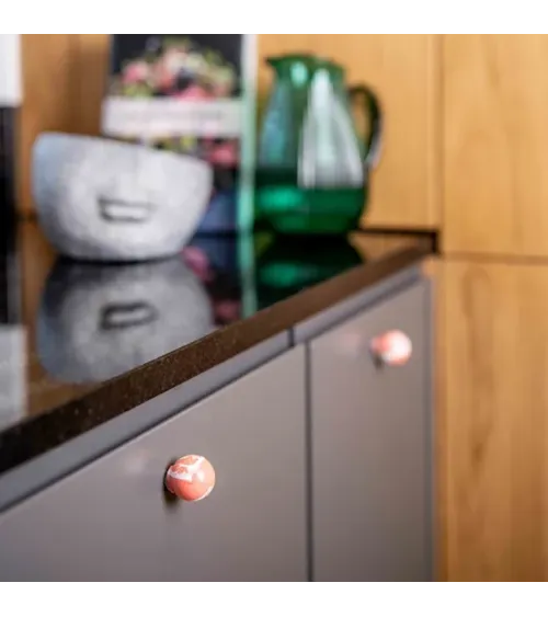 Cherry red beech wood furniture knob design handle