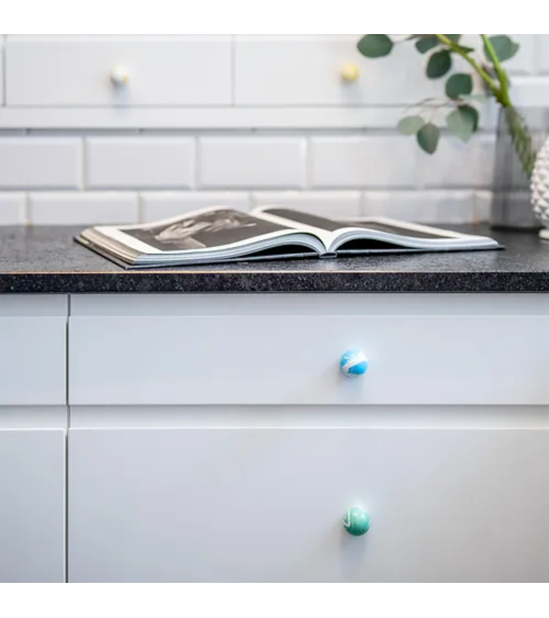Rich green beech wood furniture knob design handle