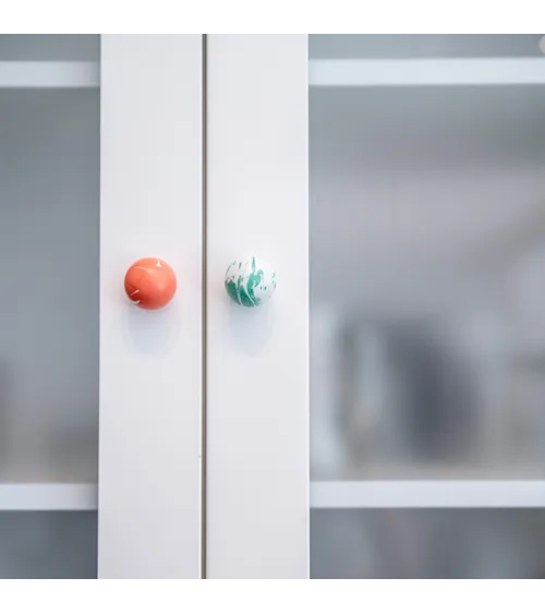 Rich green beech wood furniture knob design handle
