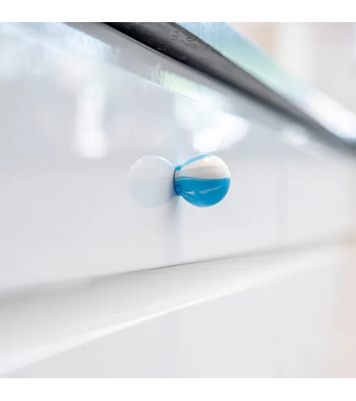 Azure Blue beech wood furniture knob designer handle
