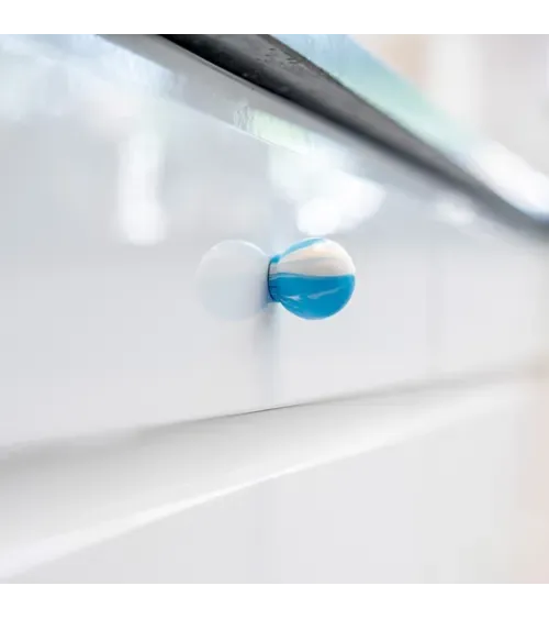 Azure Blue beech wood furniture knob designer handle