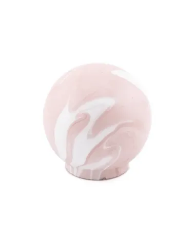 Taupe Rose beech wood furniture knob designer handle front view on a white surface
