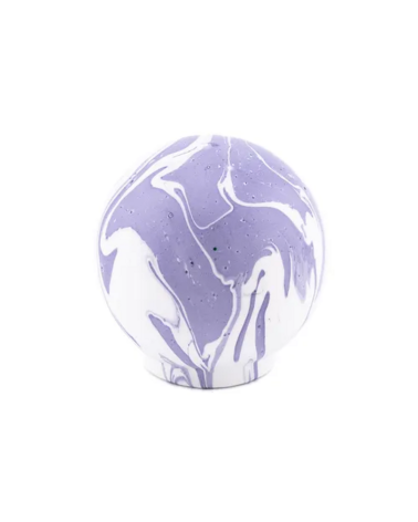 Lavender beech wood furniture knob designer handle front view on a white surface