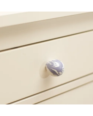 Lavender beech wood furniture knob designer handle top angled view
