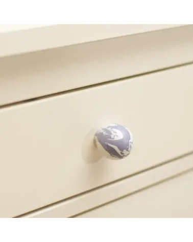 Lavender beech wood furniture knob designer handle top angled view